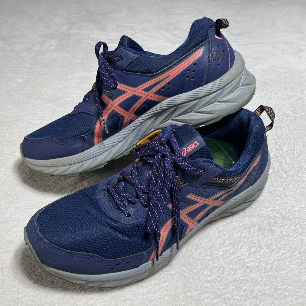 ASICS GEL-Venture 9 Shoes Mens‎ Size 11 Blue Trail Running Sneakers 1012B313